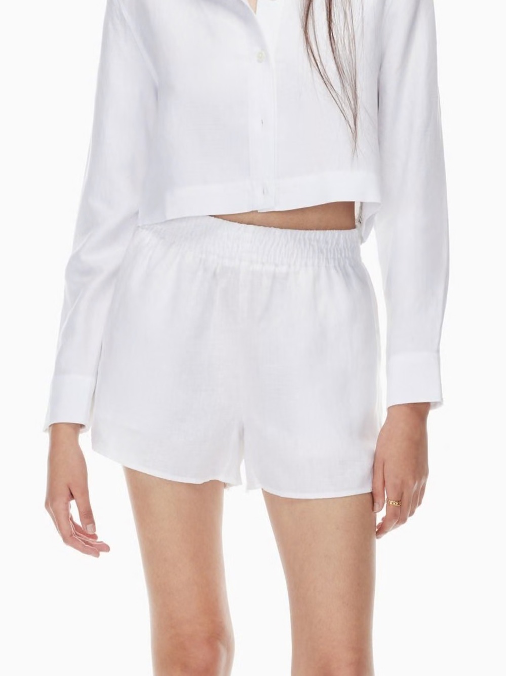 Wilfred Gelato Linen Shorts White XXS Aritzia #82063